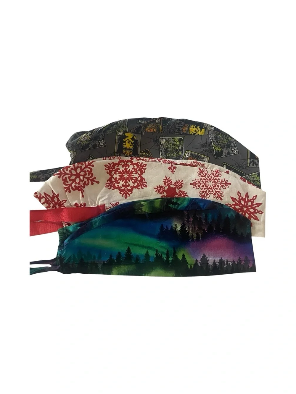 BUNDLE OF THREE MEDICAL SCRUB CAPS